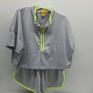 Daisy Gray and Neon Green Shirt And Short